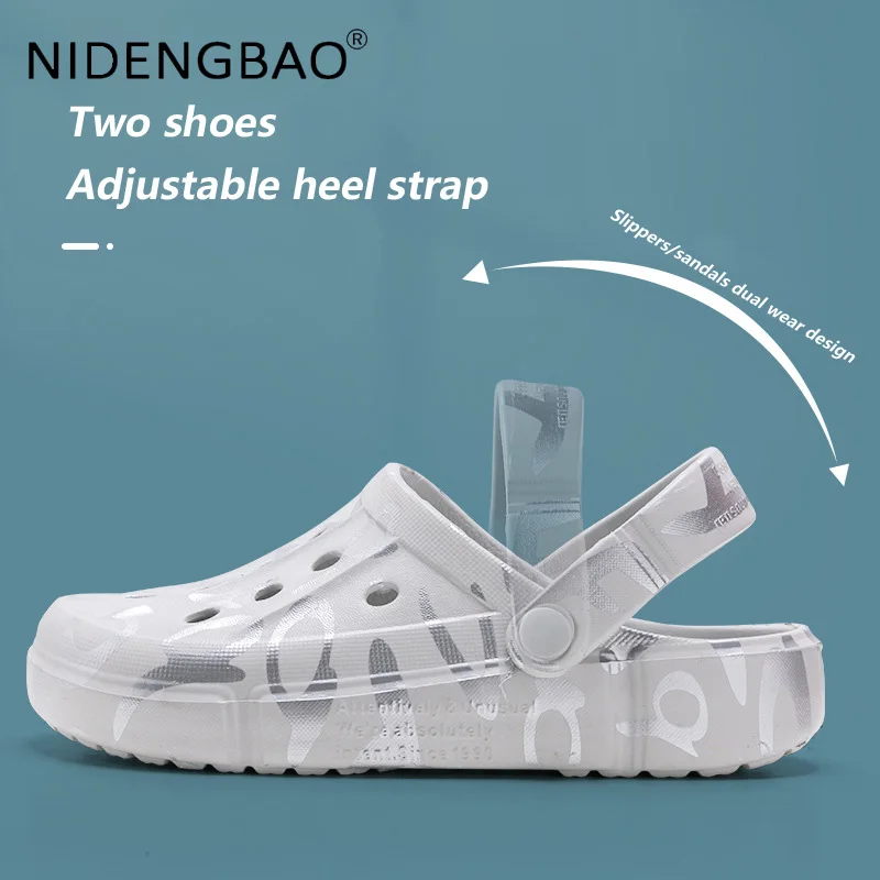 Men's Mules Women Beach Sandals Clogs Quick Dry Non Slip  Comfortable Slippers Home Outdoor Unisex Garden Shoes