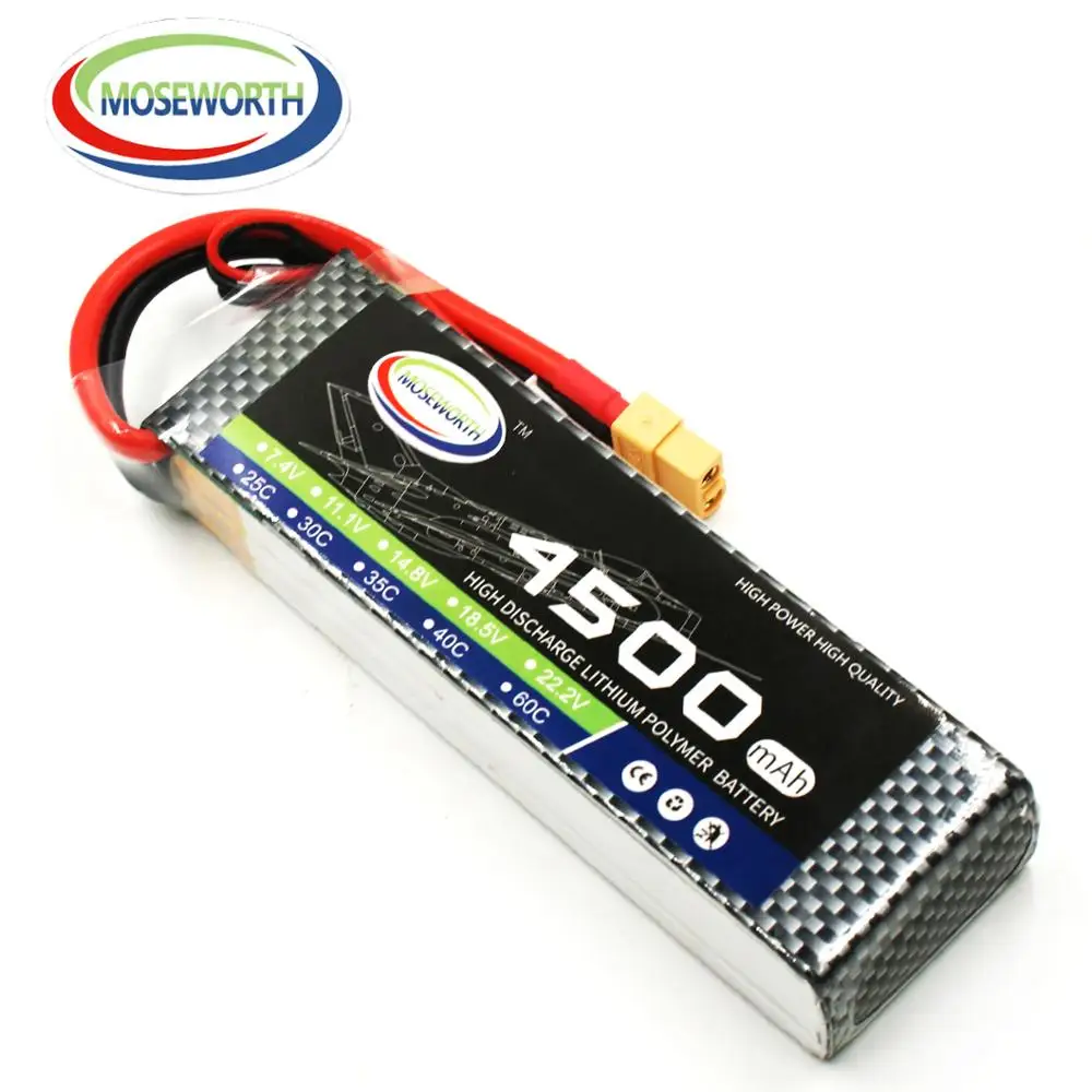 7 4 В 2S 4500 мАч 40C аккумулятор Lipo для игрушек с дистанционным управлением Вертолет