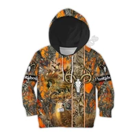 beautiful hunting camo 3d printed hoodies kids pullover sweatshirt tracksuit jacket t shirts boy girl funny animal clothes 04