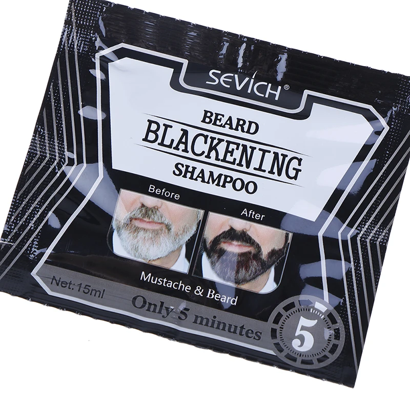 1 шт. черный шампунь для окрашивания бороды 15 мл 5 минут|Чаши смешивания красок