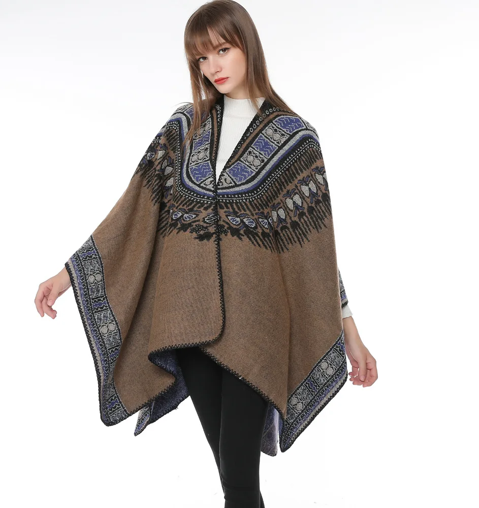 Новинка 2020 Женская осенне-зимняя утолщенная шаль в европейском и американском