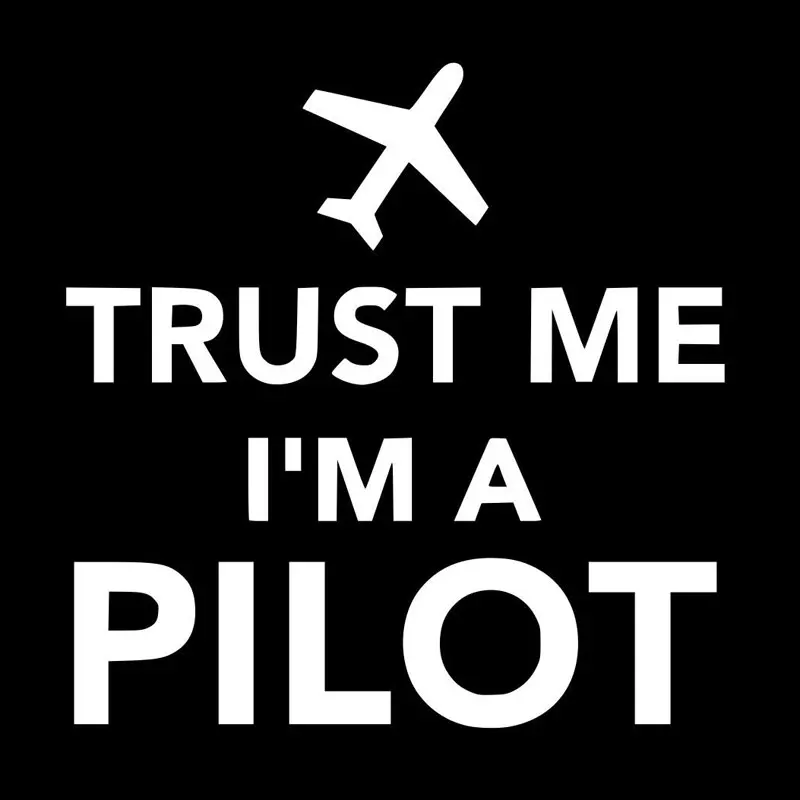

Trust Me Im A Pilot Airplane Car Stickers for Car Window Trunk Auto Motorcycle Uv Protection Car Decorative KK15*15cm