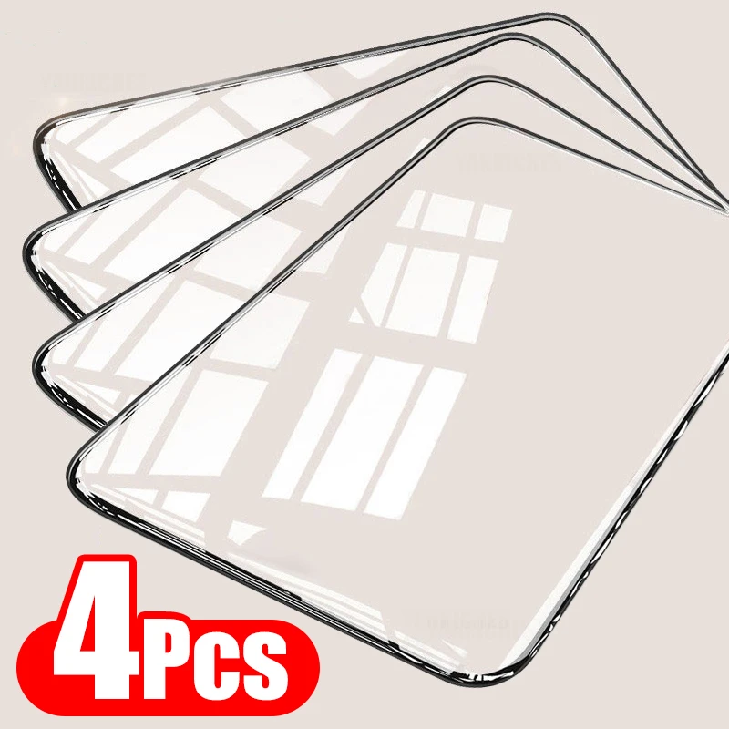 

4Pcs Full Cover Tempered Glass For Xiaomi Redmi Note 9 8 7 9S 10 Pro Max Screen Protector For Poco F3 X3 M3 X3 Pro NFC Glass