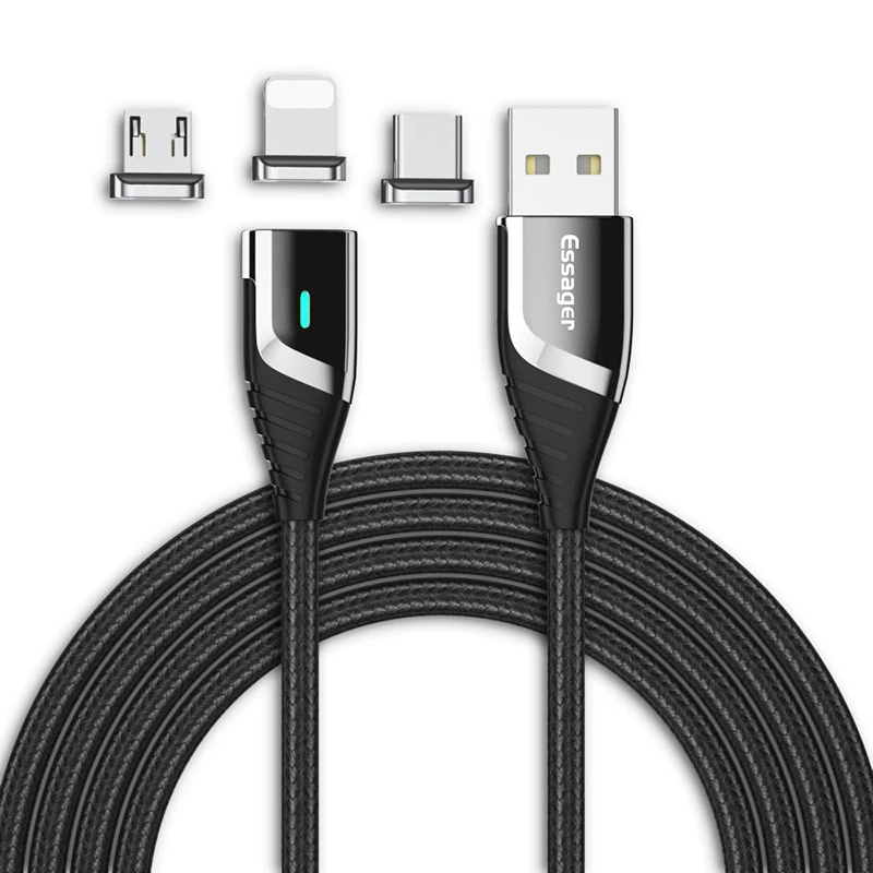 Магнитный кабель Micro USB Essager для iPhone Samsung быстрой зарядки и передачи данных