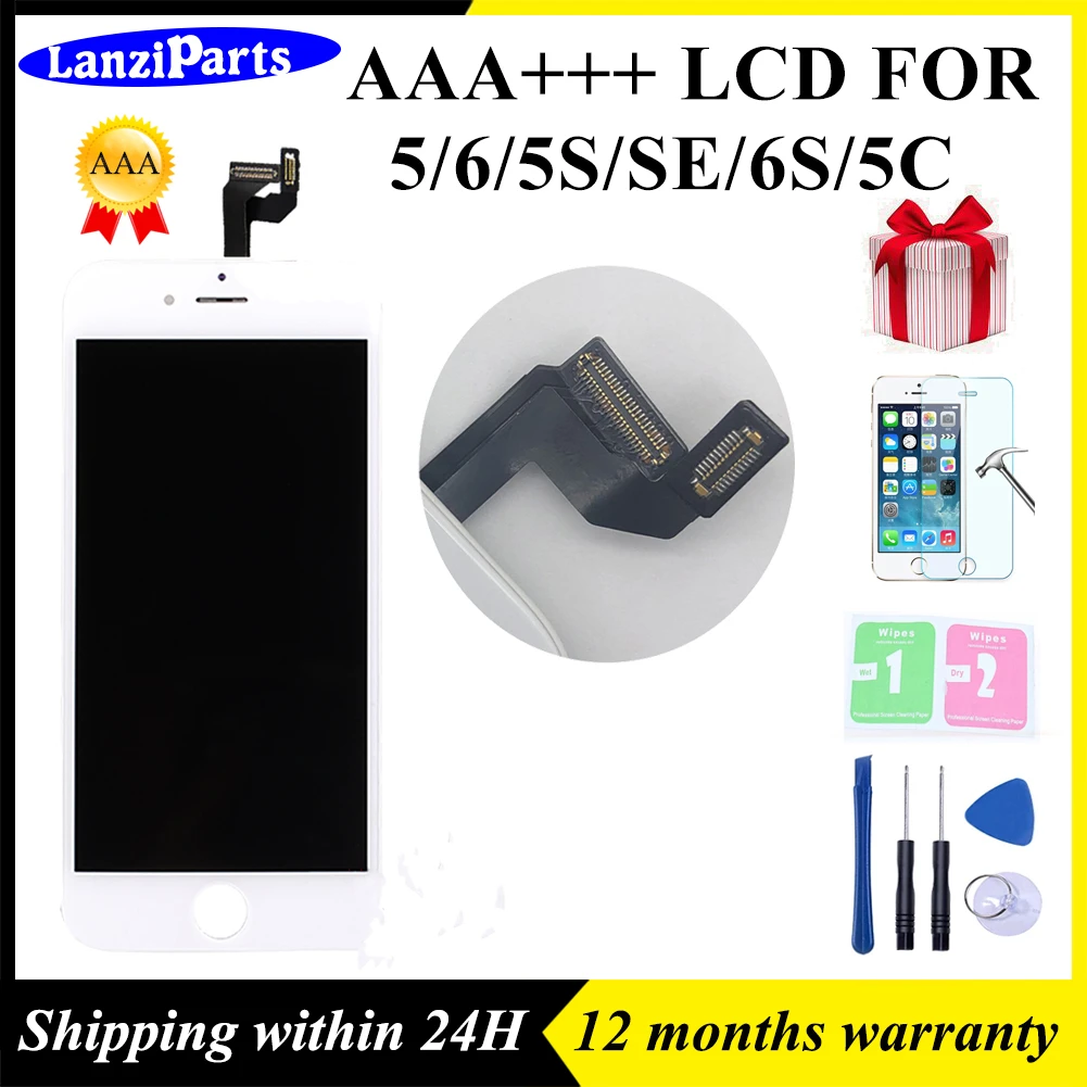 AAA Качество ЖК-дисплей дисплей на айфон 4 4S экрана Digitizer Ассамблеи Нет Dead Pixel экран 6