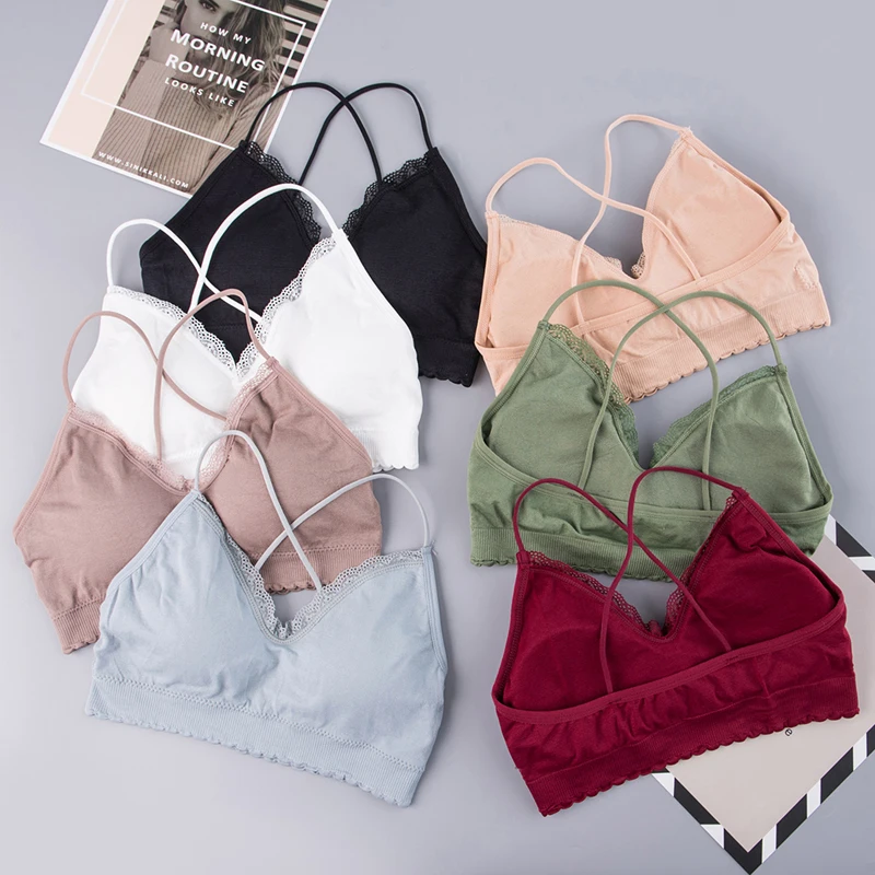 Вертикальный кружевной бюстгальтер для йоги Для женщин спортивные дышащие