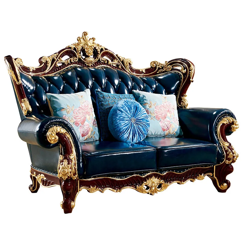 Классический Королевский диван из натуральной кожи для гостиной | Мебель