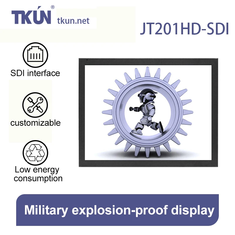 

TKUN 20.1-inch industrial-grade wall-mounted wide temperature monitor, SDI interface portable embedded monitor display 1440*1050