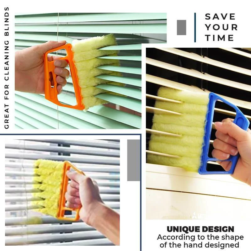 

7 Finger Dusting Cleaner Tool Useful Microfiber Window brush air Conditioner cleaner with washable venetian blind blade cleaning