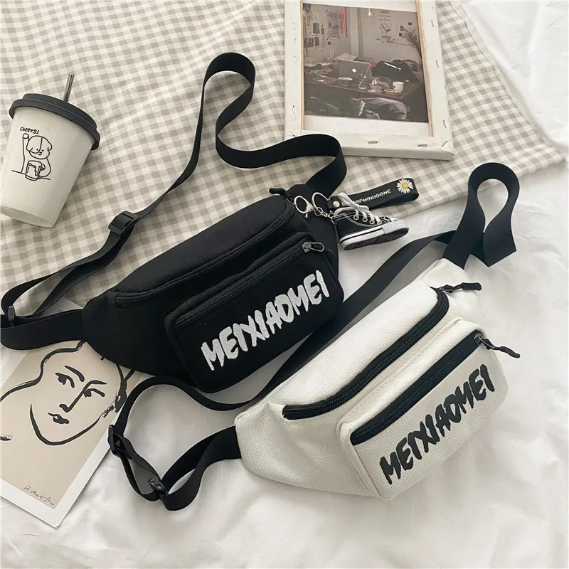 

Новинка 2021, модная нишевая легкая маленькая сумка, спортивная сумка через плечо, японская холщовая поясная сумка, лето