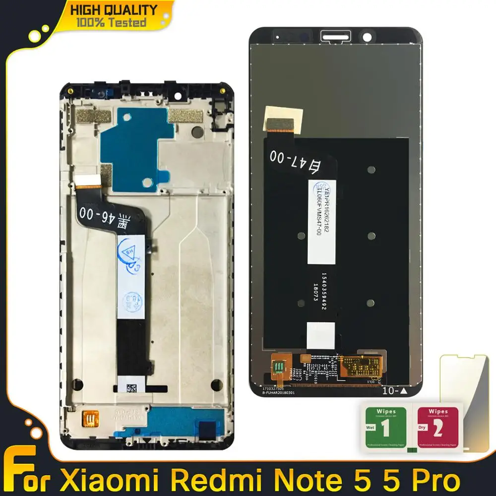 10 сенсорный экран Качество AAA ЖК для Xiaomi Redmi Note 5 Pro дисплей Замена + рамка Snapdragon