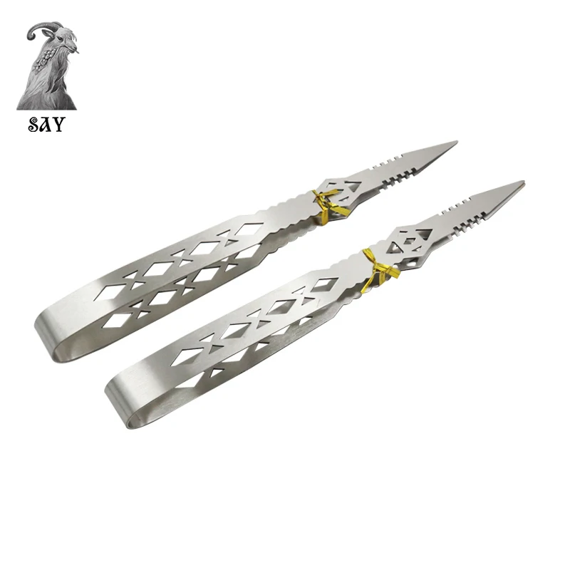 

SY 1PC Tweezers Water Pipe Chicha Cachimba Narguile Carbon Clip Gadget Metal Shisha Hookah Charcoal Smoking Tongs Accessories