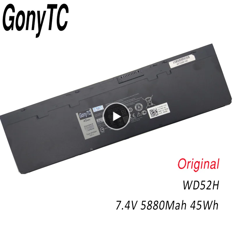 

Новый аккумулятор GONYTC WD52H VFV59 для ноутбука DELL Latitude E7240 E7250 W57CV 0W57CV GVD76 7,4 в 45 Вт/ч