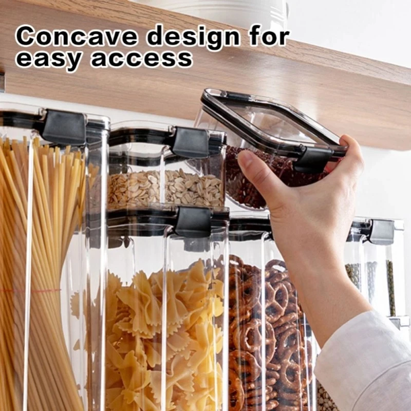 

1800ml dry food storage box kitchen cans sealed cans square food sealed preservation cans snack nuts dry food cereal cans