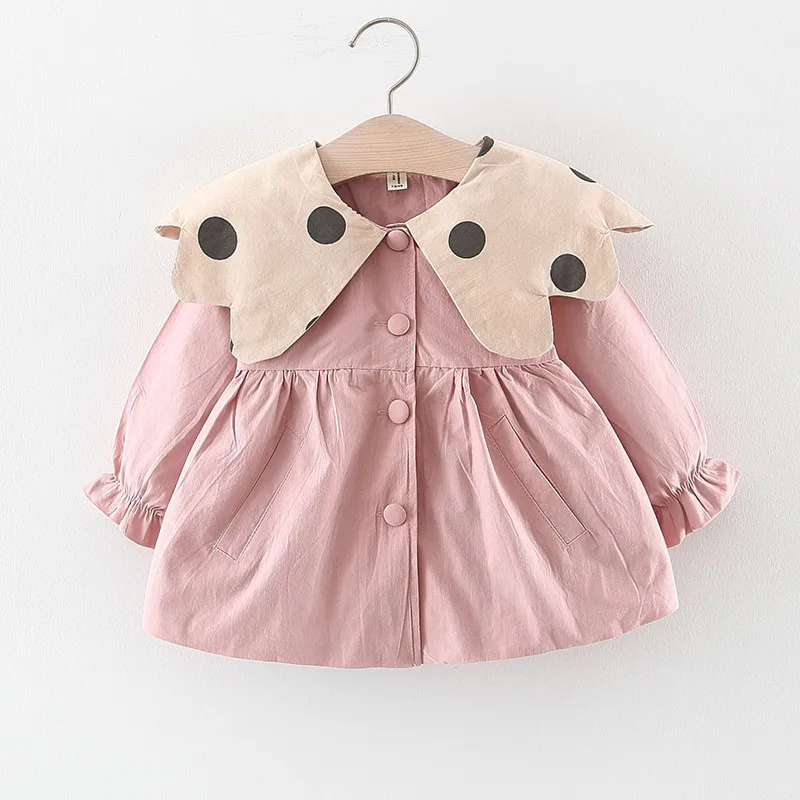 Baby Girls Gabardina Female Child Coat Autumn Winter Little Cotton Bow Windbreaker Infant Outfits Outerwear for 1 Years | Мать и ребенок