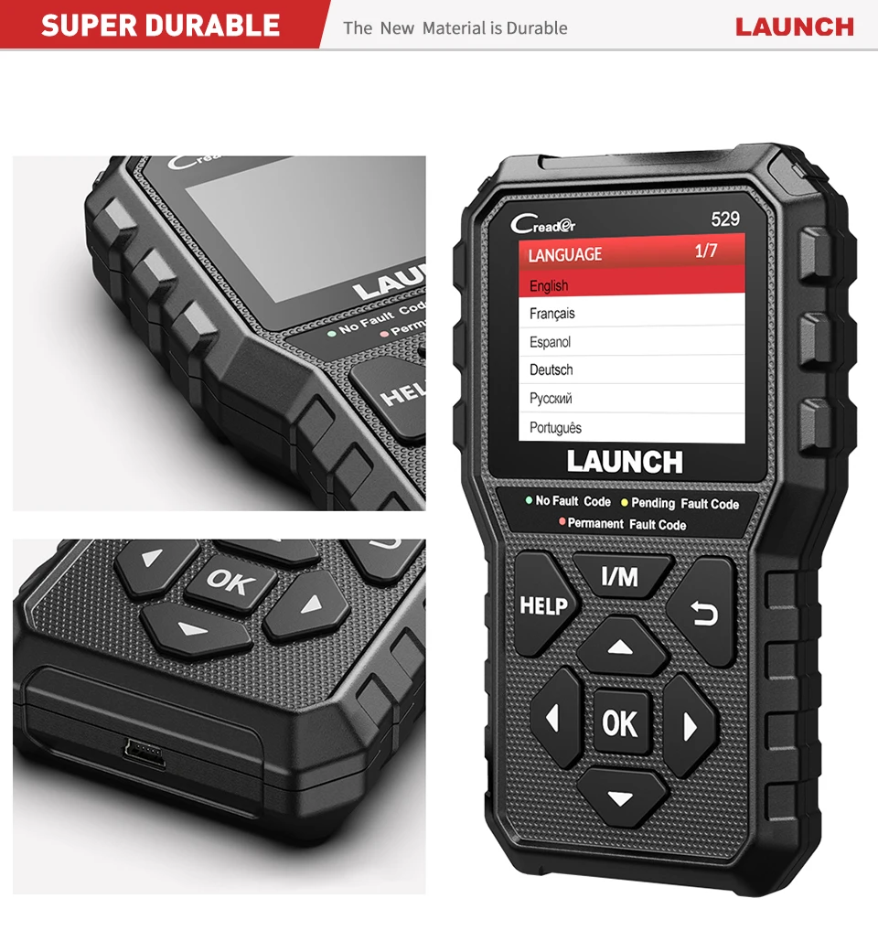 Launch CR529 OBD OBD2 OBDII EOBD сканер диагностический инструмент автомобильный полный