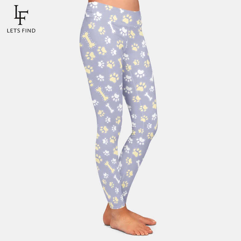 Женские брюки для фитнеса LETSFIND высокого качества милые трехмерные леггинсы в
