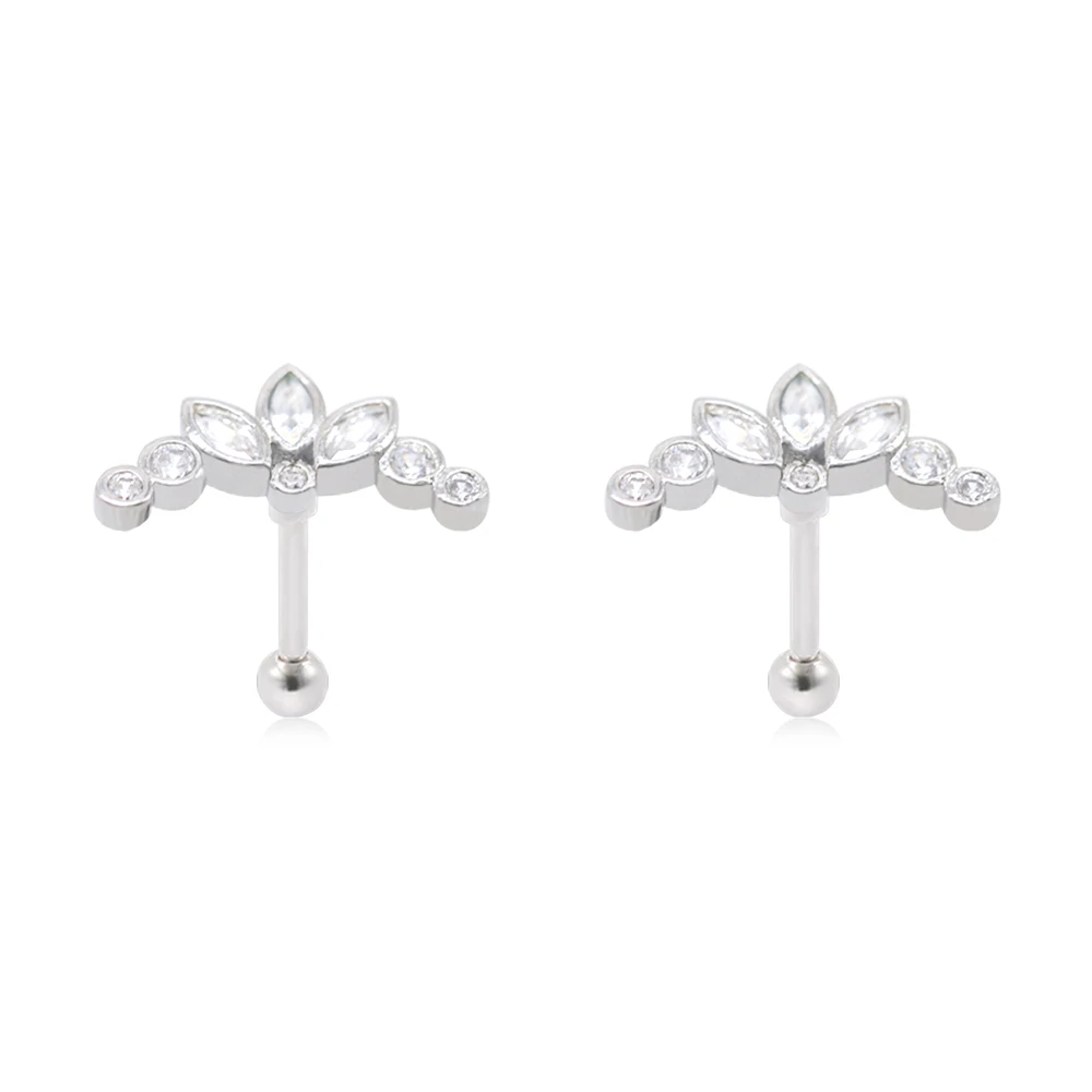 

1Pair 16G Stainless Steel Irregular Labret Stud Vintage Piercing Earring Gift For Friend Party Body Jewelry Fashion