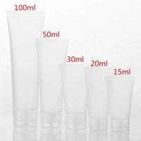 50pcslot clear plastic soft tubes 15ml 20ml 30ml 50ml 100ml empty cosmetic cream emulsion lotion packaging containers