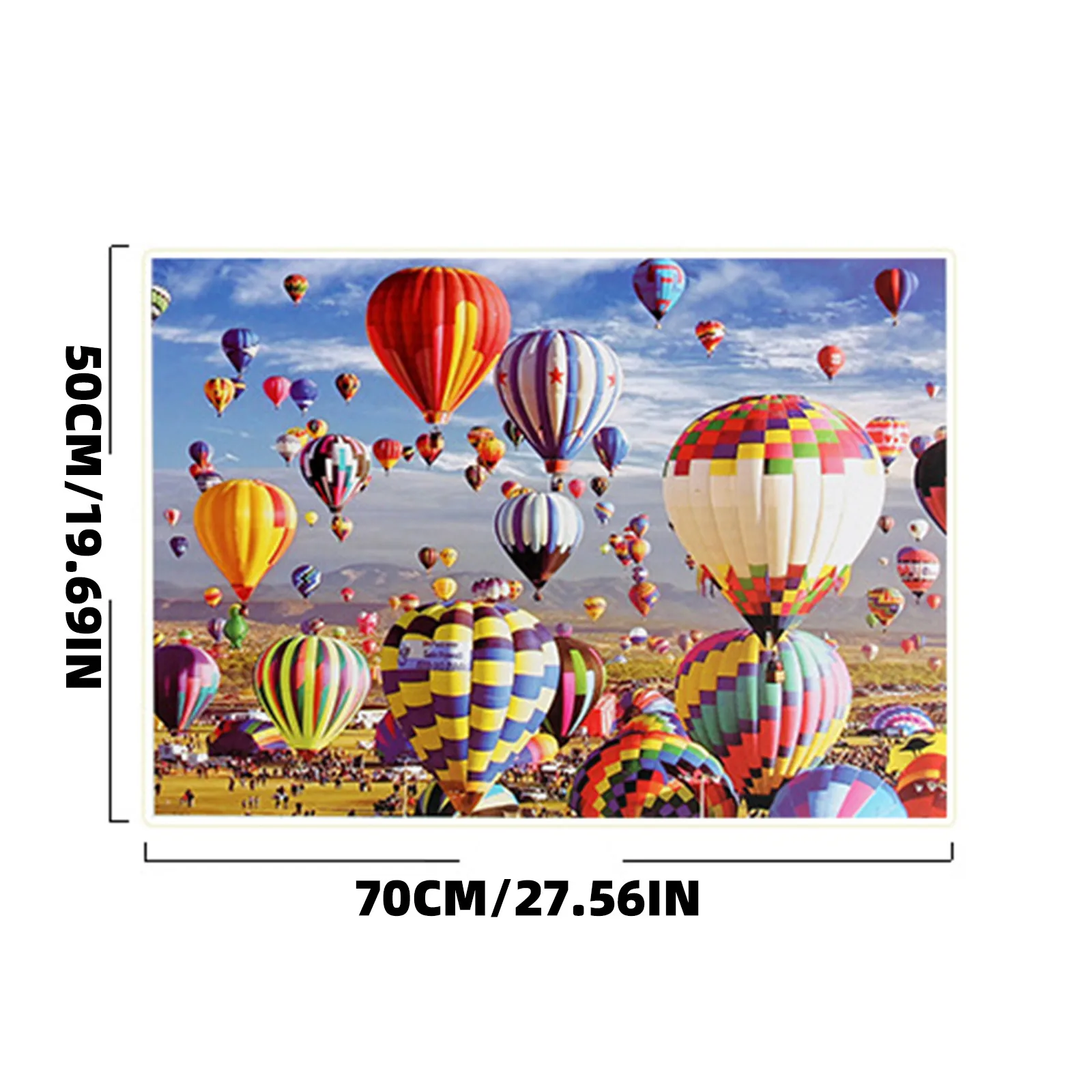 

Paper Thickening Puzzles 1000 Piece Hot Air Balloon Puzzles For Adults Kids Educational Games Home Decoration Colorful Puzzle