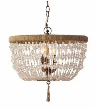 Американская люстра в стиле кантри индивидуальность креативный пеньковый Канат