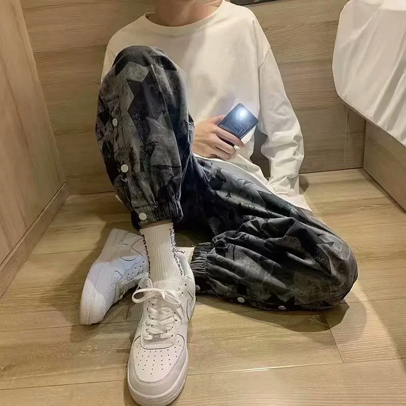 Брюки спортивные камуфляжные для мужчин и женщин джоггеры черные брюки