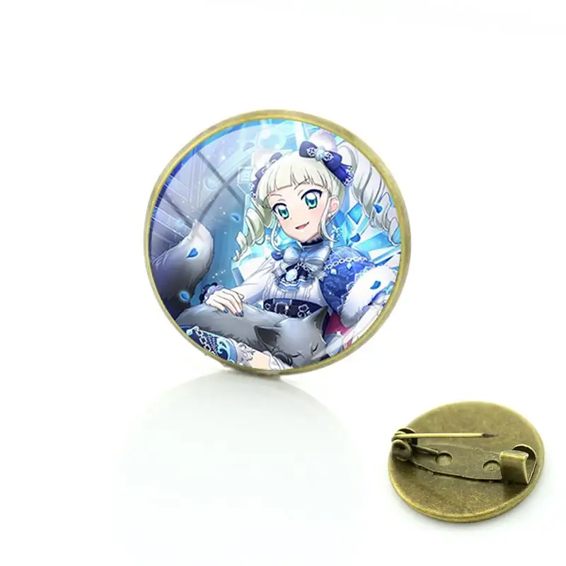 Аксессуары Bandai брошь булавки круглая Aikatsu Sweet Beautiful Todo Yurika Image Glass Girls Женская