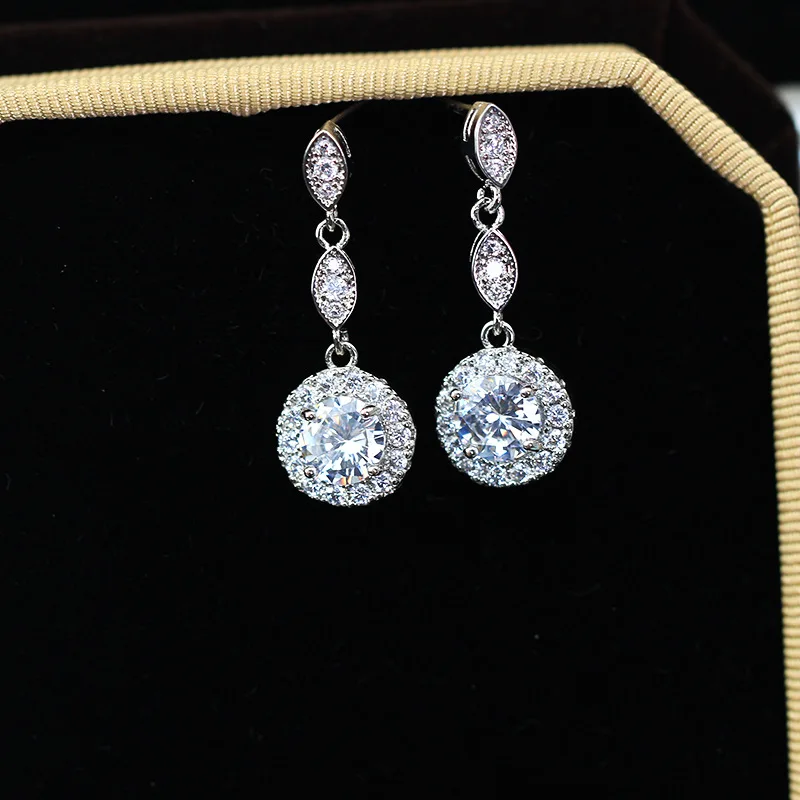 2021 классические длинные серьги в форме капли воды с фианитами модные ювелирные