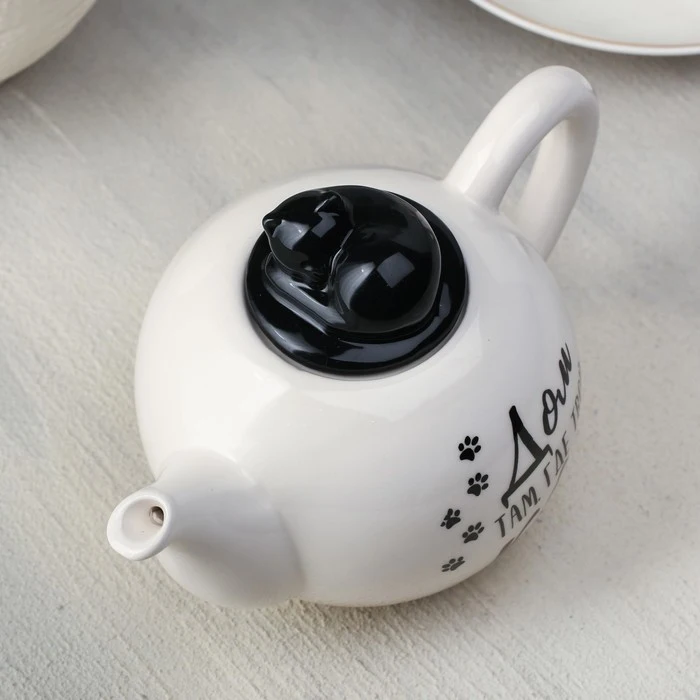 Kettle &quotHouse where your cat" 350 ml 4320345 Kitchen supplies Tea For tea Teapots Teaware Dining Bar Home Garden | Дом и сад