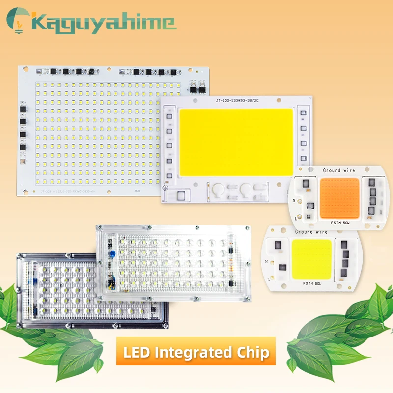 Kaguyahime 220 В светодиодный COB Чип 20 Вт 30 Вт 50 Вт 100 вт DIY прямоугольный Чип Прожектор без необходимости драйвер Светодиодный прожектор для выращивания растений