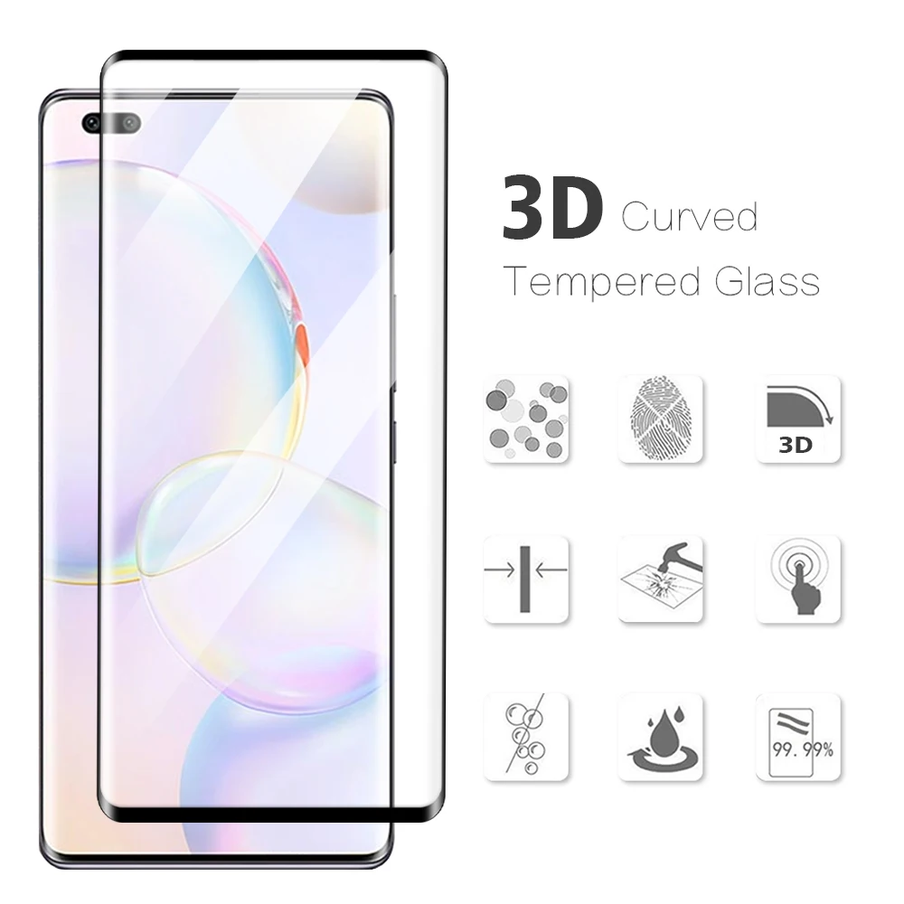 

Full Cover Glass For Honor 50 Pro Screen Protector For Honor 50 Pro Glass Phone Protective Phone Lens Film For Honor 50 Pro