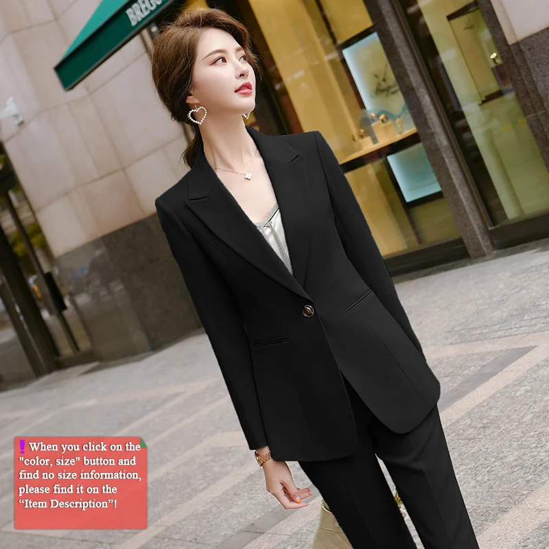 Женский комплект 2 шт. брючный костюм Lenshin Офисная Женская одежда для работы