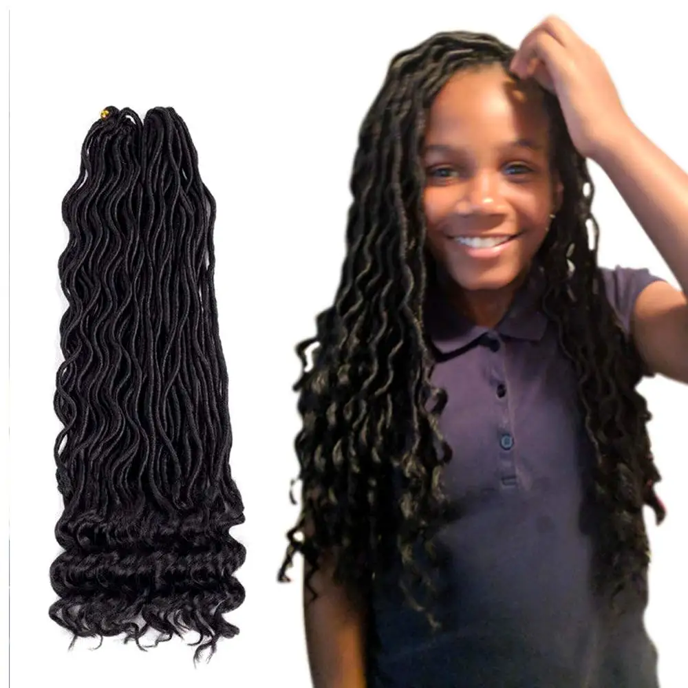 Goddess Locs искусственные локоны в стиле Crochet волосы волнистые с кудрявыми концами