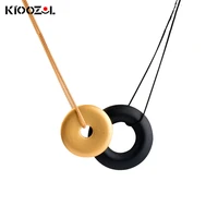 kioozol simple geometric shape acrylic pendant necklace long necklace for women fashion jewelry 2021 new arrival 003 ko1