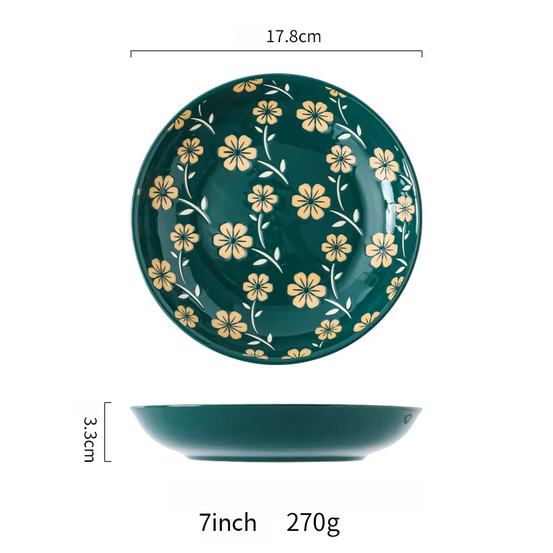 

Dessert Ceramic Dinner Plates Unicorn Cute Girl Heart Western Dinner Plate Nordic Household Tableware Food Fruit Deep Dish