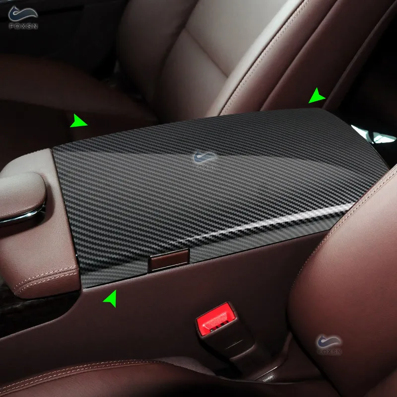 

Car Accessories ABS Carbon Texture Center Control Armrest Box Cover Trim For Mercedes Benz S Class W221 2008 2009 2010 2011 2012