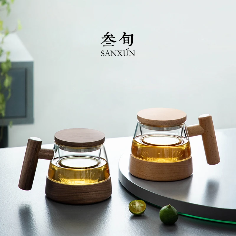 

Magnetic suction glass tea cup tea separation tea cup office filter cup men's and women's Cup high grade