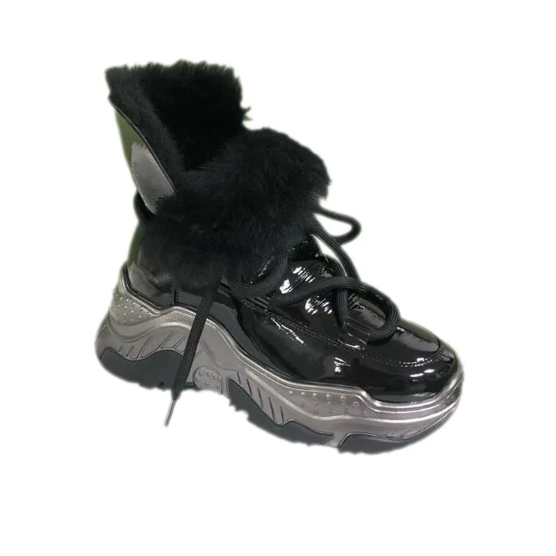 Новые женские зимние ботинки из натуральной кожи бархатные ботильоны на плоской