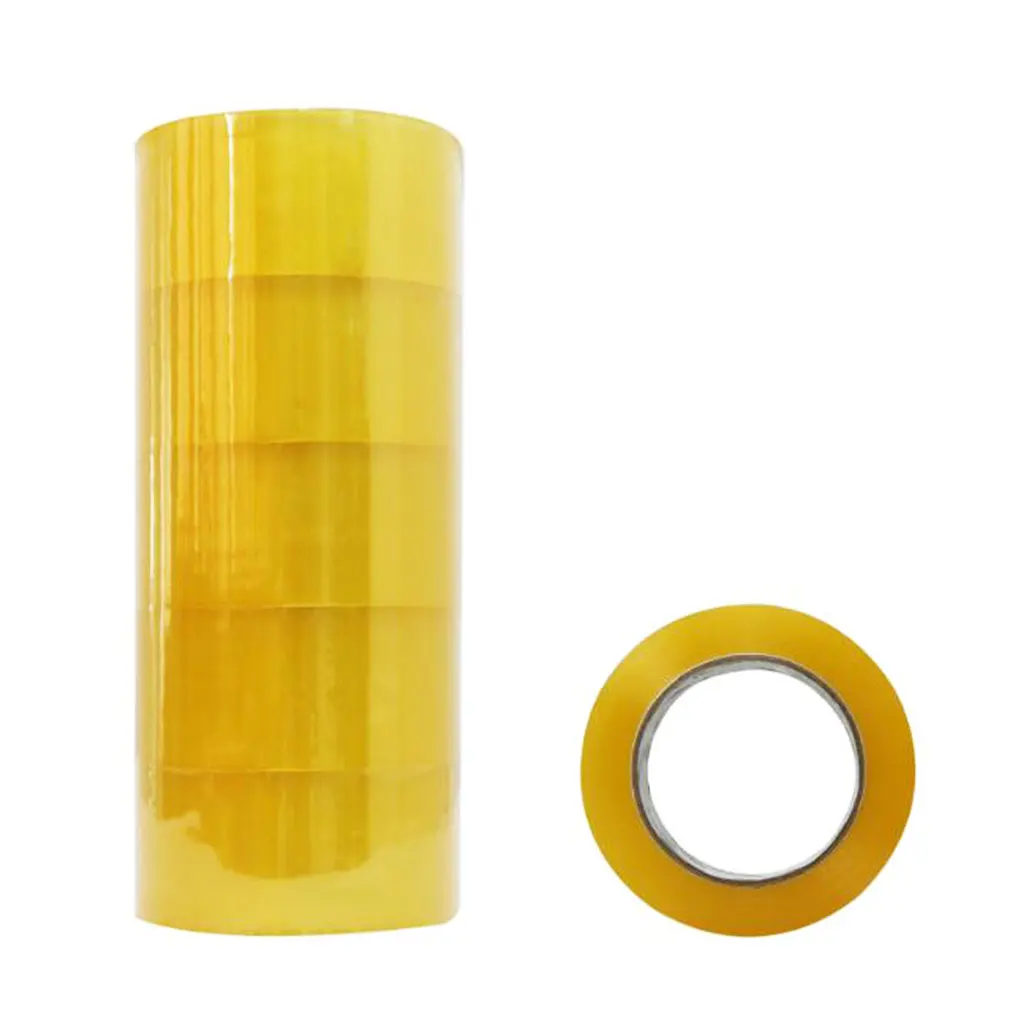 

100 Rolls Transparent Sealing Tape High Elasticity Heat Resistance Adhesive Tape