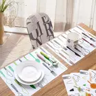 ПВХ обеденный стол коврик термостойкие подставки для столовых приборов поднос Подставка для ложки напиток Стекло каботажное судно циновка таблицы ПВХ изоляция Водонепроницаемый