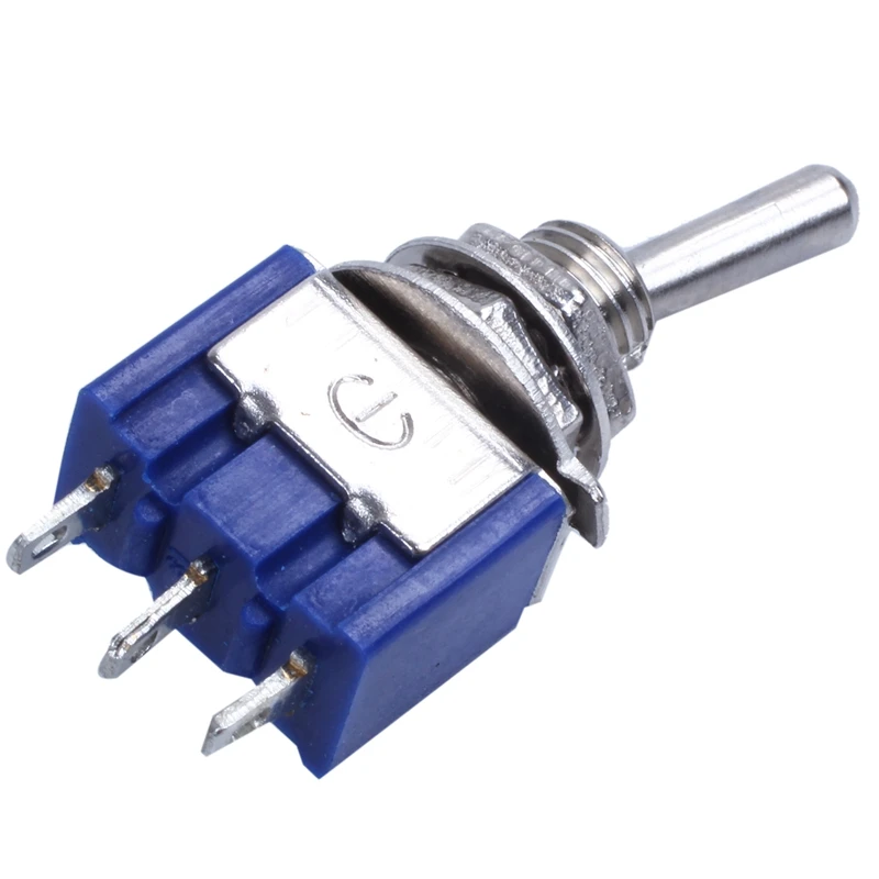 GTBL 10 шт. AC 125V 5A SPDT ВКЛ-ВЫКЛ-ВКЛ. Миниатюрный тумблер синий | Строительство и ремонт