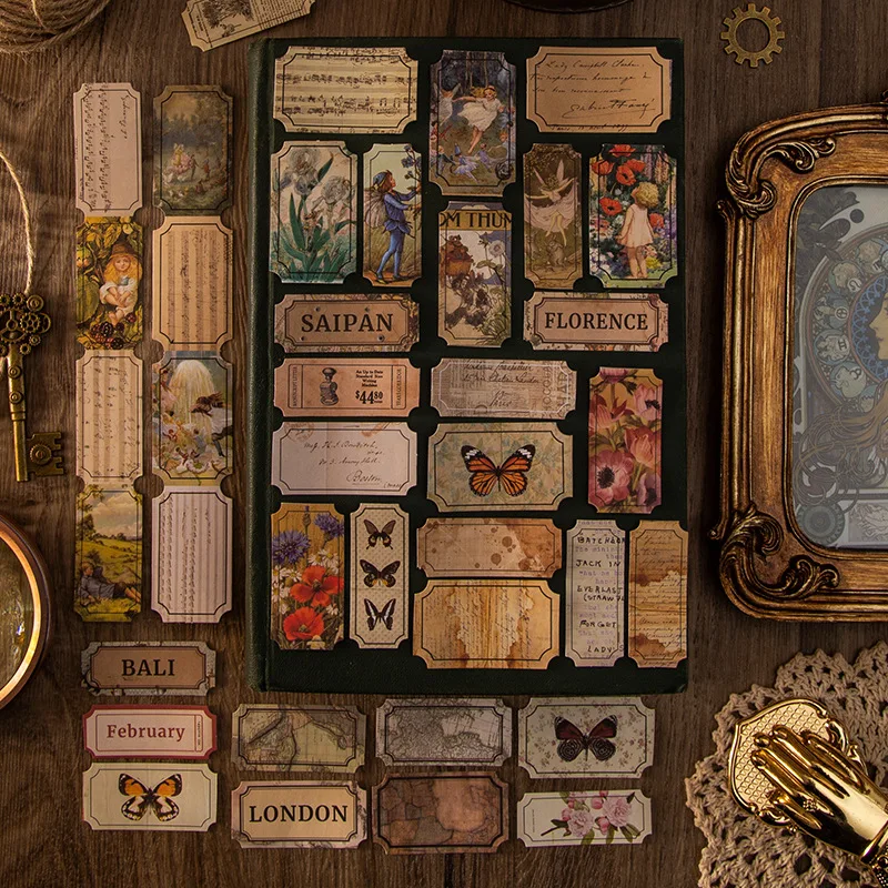 Винтажные стикеры в виде бабочек 30 шт./лот|Наклейки| |