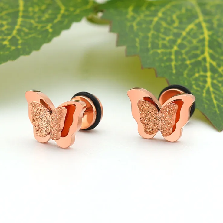 Butterfly Design Earring Studs Elegant Fashion Women Jewelry Girl Gifts Nice LL777 | Украшения и аксессуары