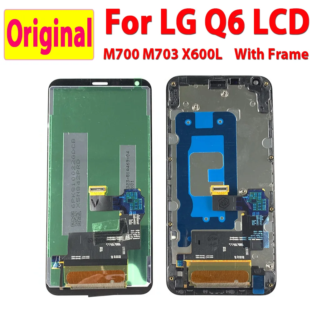 Оригинальный ЖК-дисплей 5 дюйма с рамкой для LG Q6 M700 M700A US700 M700H M703 M700Y - купить по