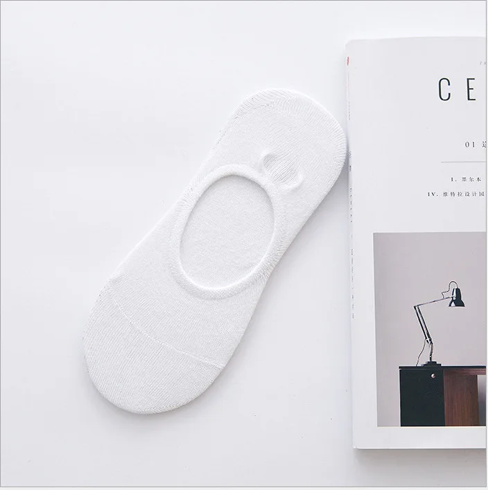 

5Pair/lot Fashion Happy Men Boat Socks Summer Autumn Non-slip Silicone Invisible Cotton Socks Male Ankle Sock slippers Meia