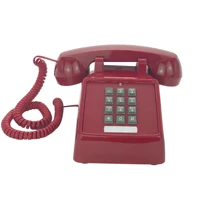 red landline phones for home office hotel school corded single line heavy desktop basic telephone for seniors retro old phone