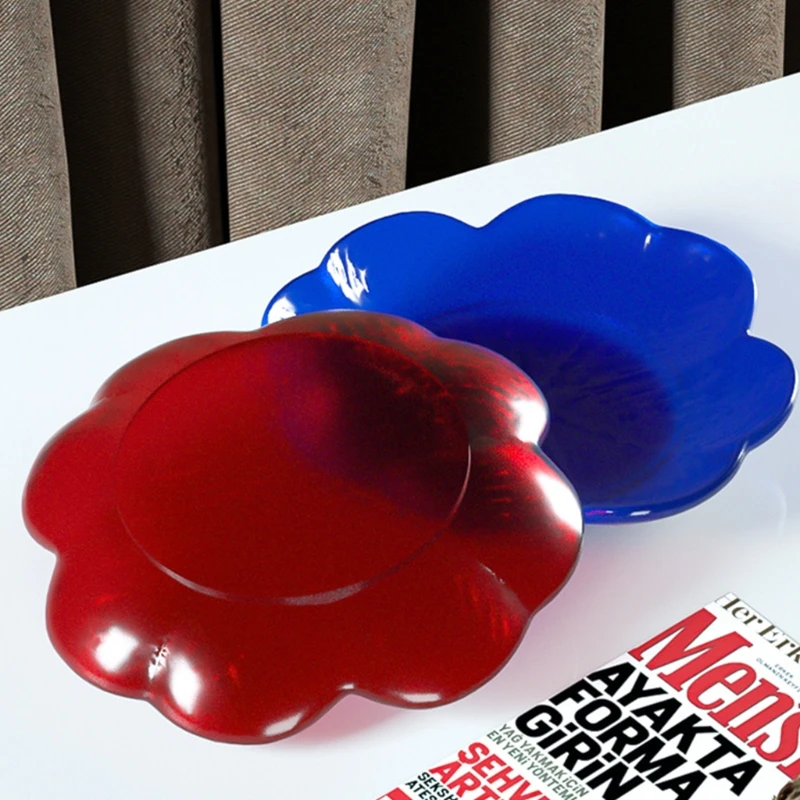 

Petal Storage Tray Epoxy Resin Mold Serving Board Fruit Snack Holder Plate Casting Silicone Mould DIY Crafts Decorations Casting