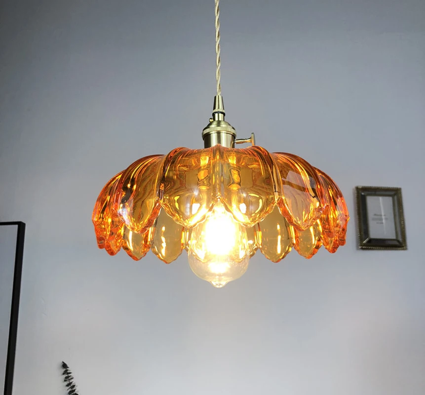 

Nordic modern E27 colorful glass pendant lights corridor living room bedroom courtyard restaurant kitchen balcony interior lamp