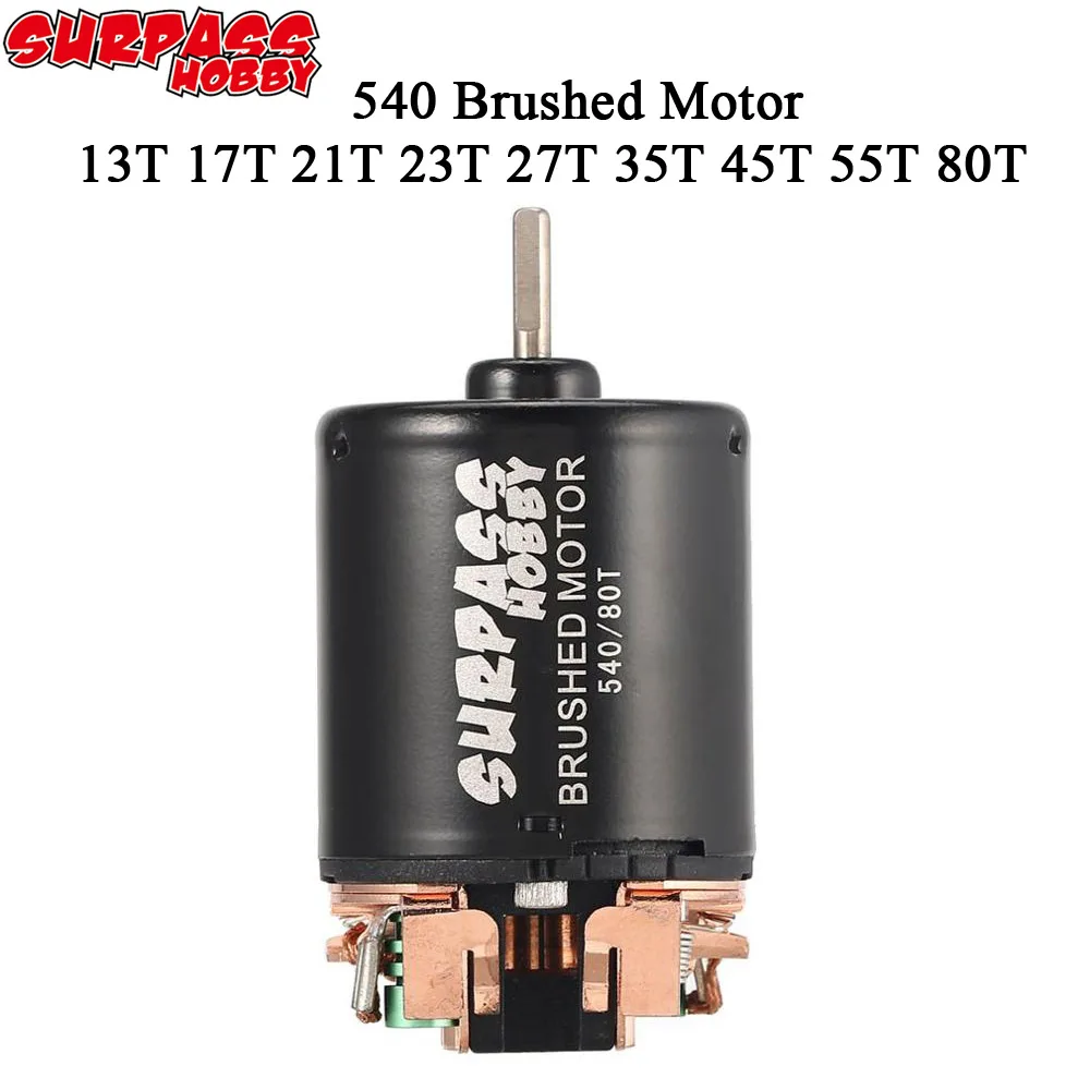 SURPASS HOBBY 540 80T 13T 17T 21T 23T 27T 35T 45T 55T щеточный мотор для 1/10 внедорожных скалолазания на