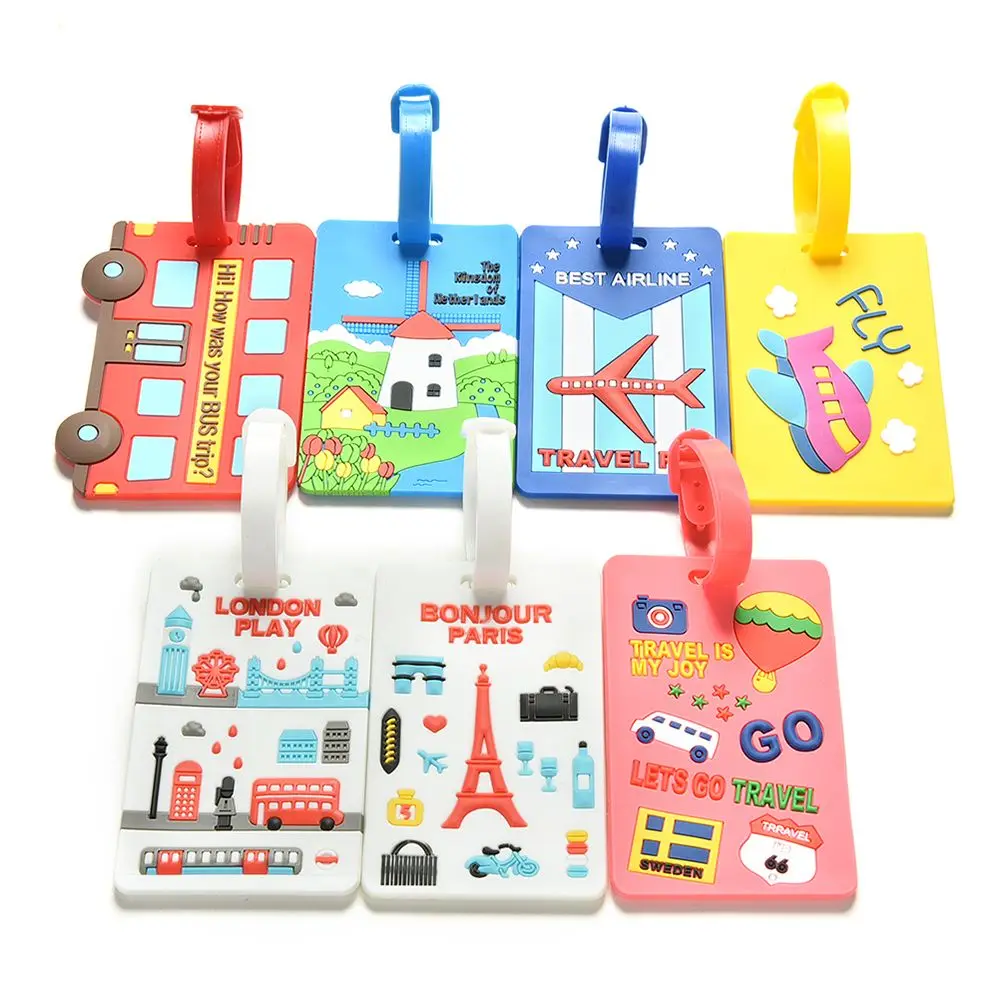 

Kawaii Stitch бирка для чемодана мультяшный ID-адрес держатель багажная этикетка Silica Ge идентификатор аксессуары для путешествий Бесплатная доста...